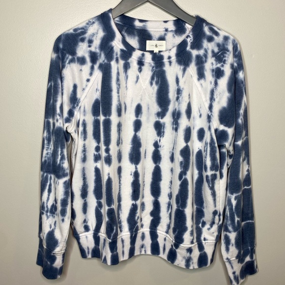 Lou&Grey Blue and White Tie-dye Crew Neck. - Picture 4 of 6